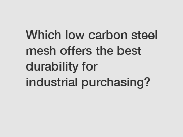 Which low carbon steel mesh offers the best durability for industrial purchasing?