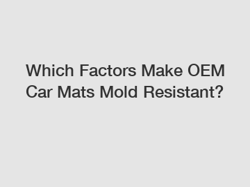 Which Factors Make OEM Car Mats Mold Resistant?