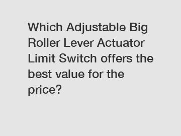 Which Adjustable Big Roller Lever Actuator Limit Switch offers the best value for the price?