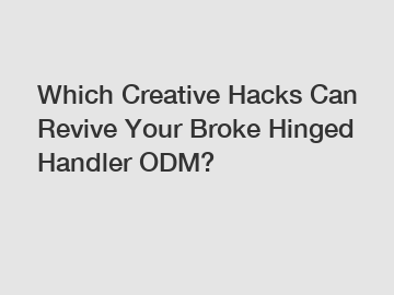 Which Creative Hacks Can Revive Your Broke Hinged Handler ODM?